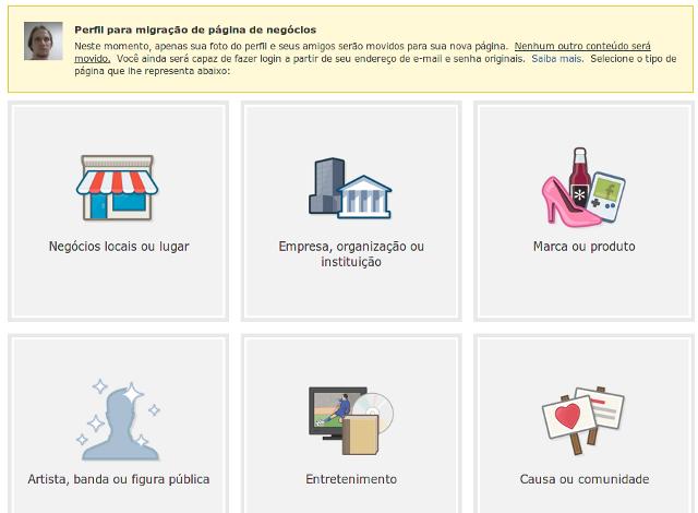 migracao pagina perfil facebook fanpage Como converter um perfil no Facebook em uma fanpage? Sim, agora é possível!