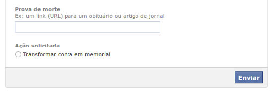 Quer apenas deletar ou transformar em um memorial?