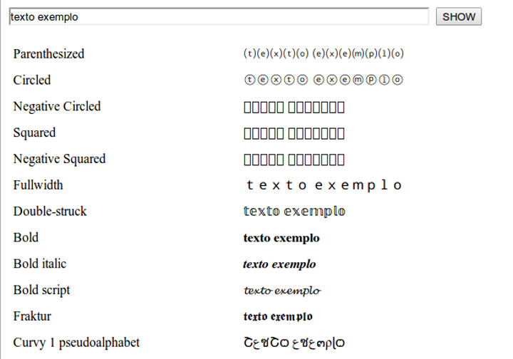 unicode-text-converter-exemplo