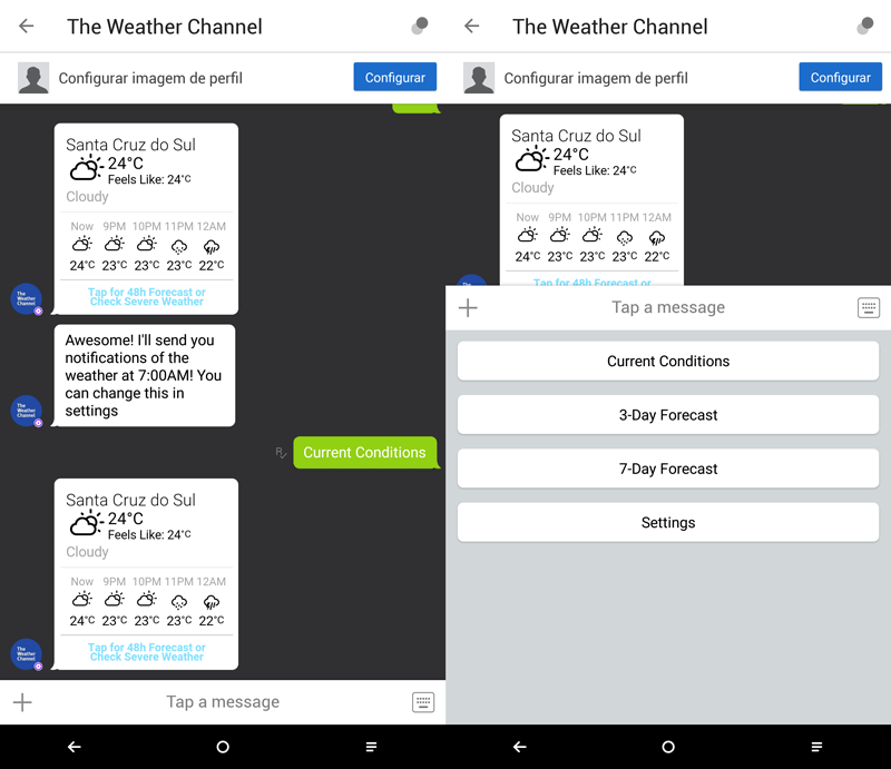 interacao-weather-channel-kik-messenger-bot