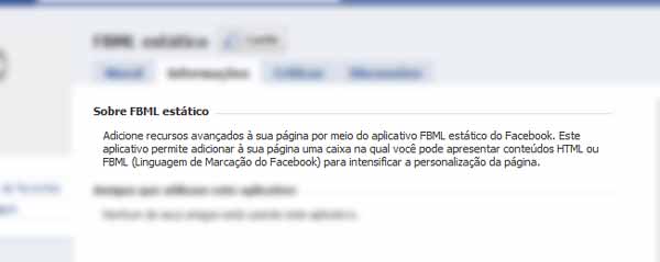 Mais informações sobre o FBML, marcação do Facebook