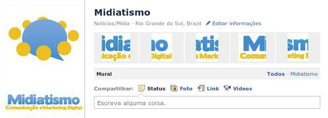 Fotos no topo da Fan Page