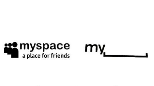 Logo novo e antigo do MySpace